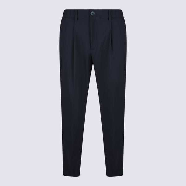 Herno 64% Polyester trousers in navy