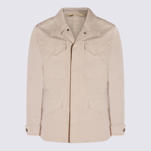 Eleventy 71% cotton jacket in beige
