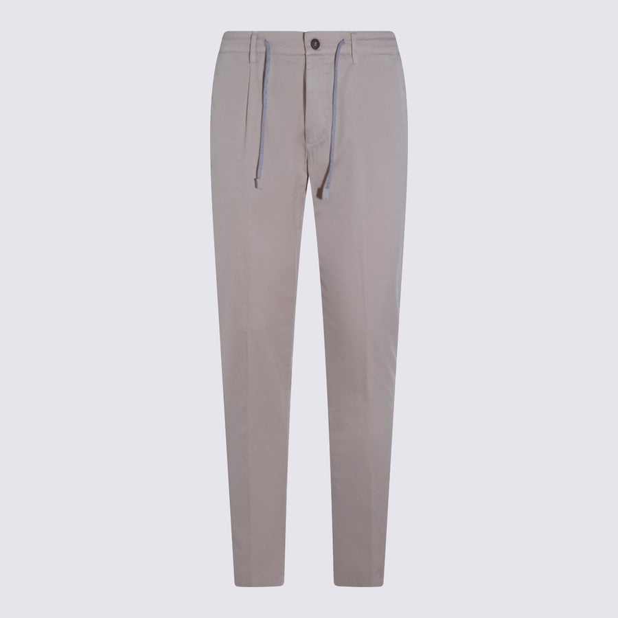 Eleventy 88% cotton trousers in beige