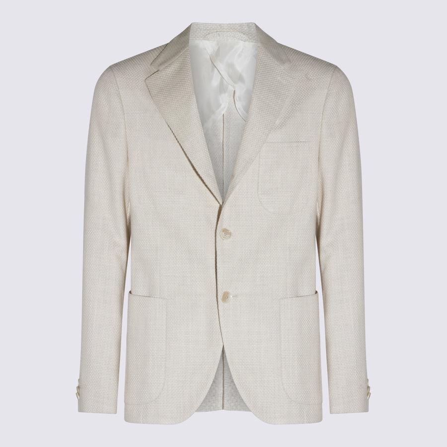 Etro 85% Cotton blazer in white