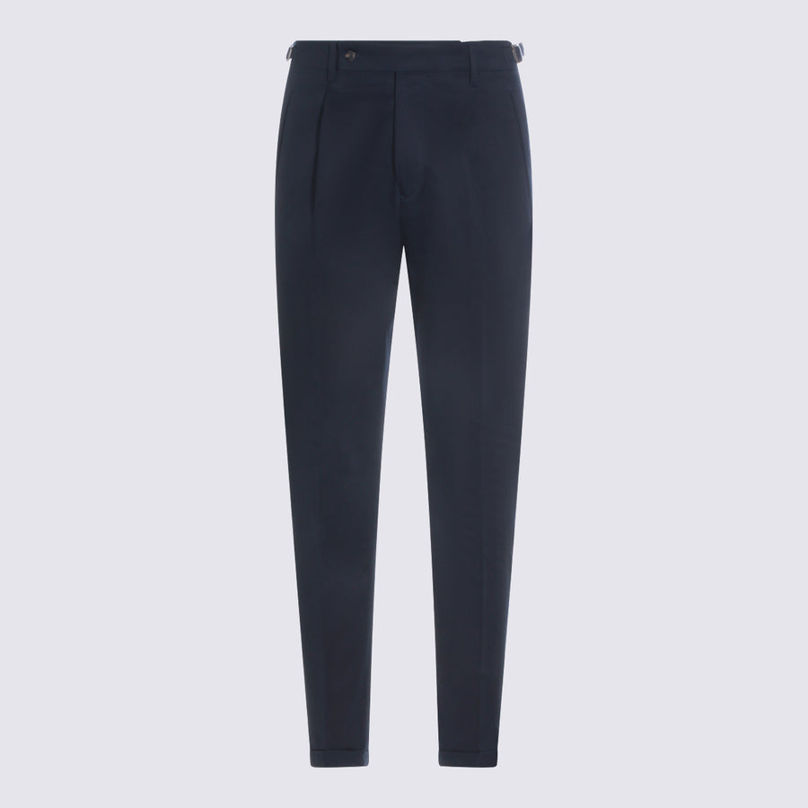 Berwich 98% Cotton trousers in navy