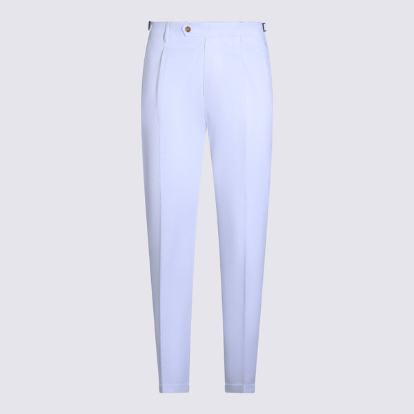 Berwich 98% Cotton trousers in white