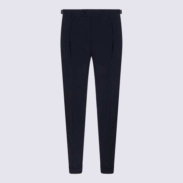 Berwich 97% Cotton trousers in navy