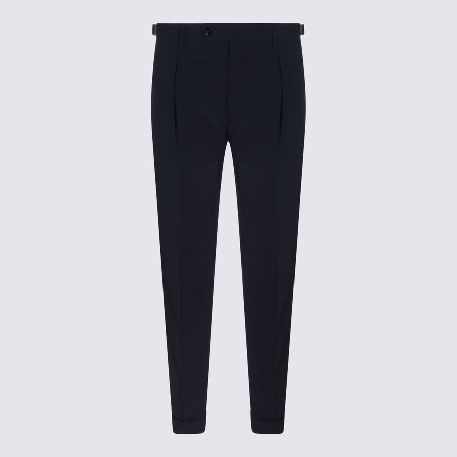 Berwich 97% Cotton trousers in navy
