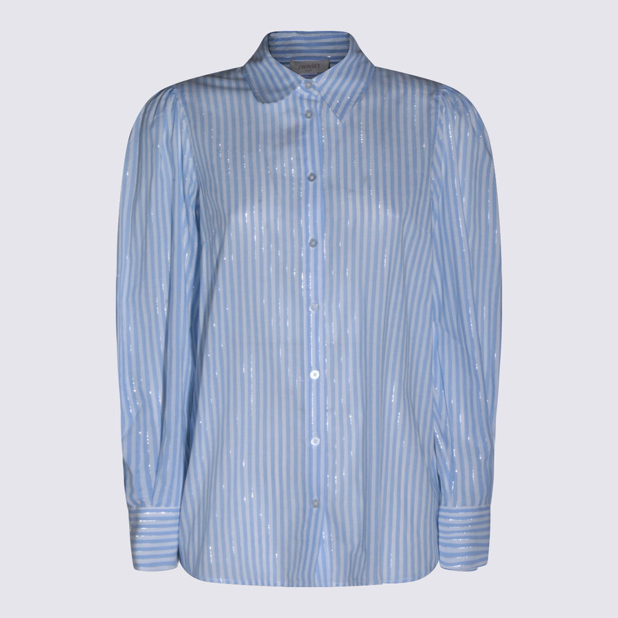 Twin-Set 60% Cotton shirt in blue