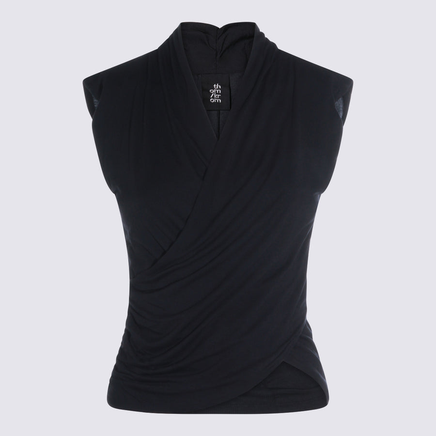 Thom Krom 80% Modal tank top in black