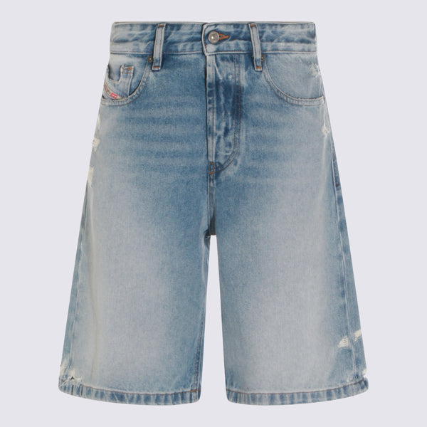 Diesel 100% Cotton denim shorts in blue