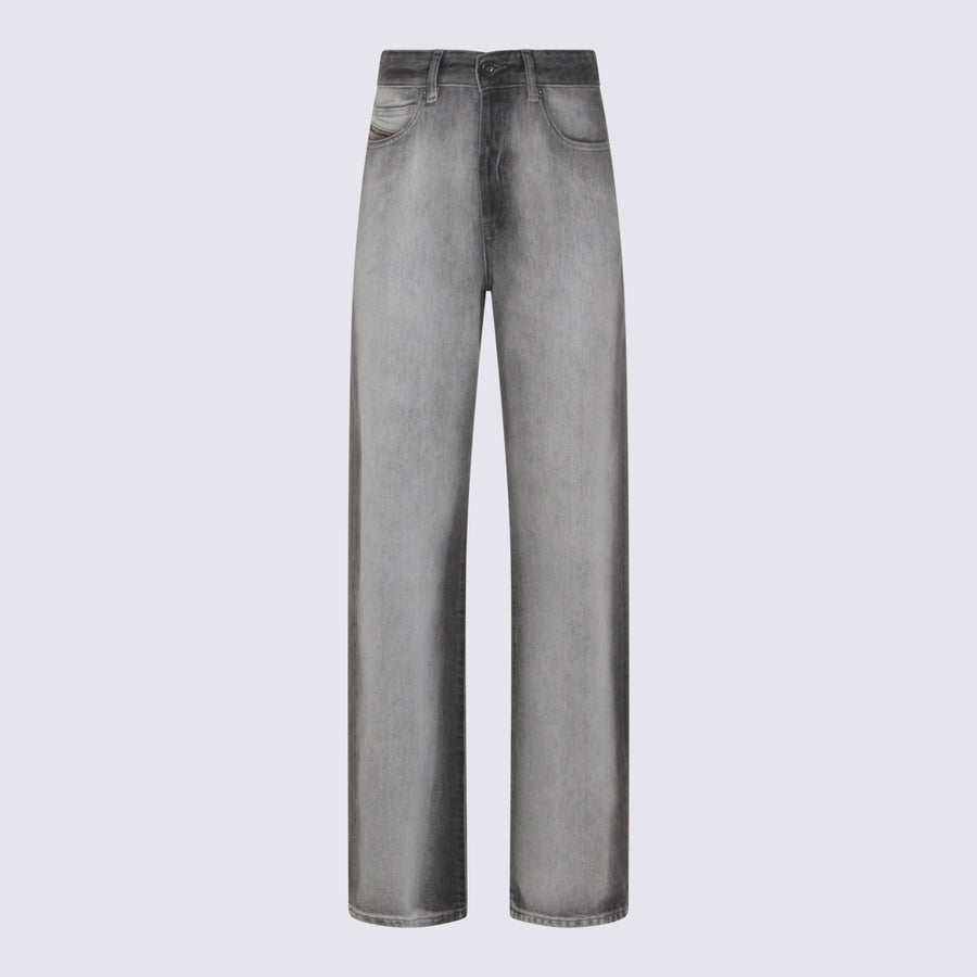 Diesel 82% cotton jeans in gray