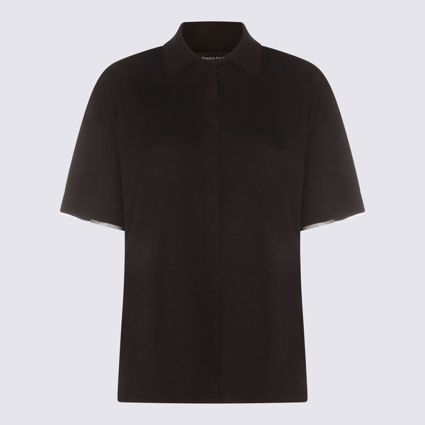 Fabiana Filippi 78% Viscose polo in navy