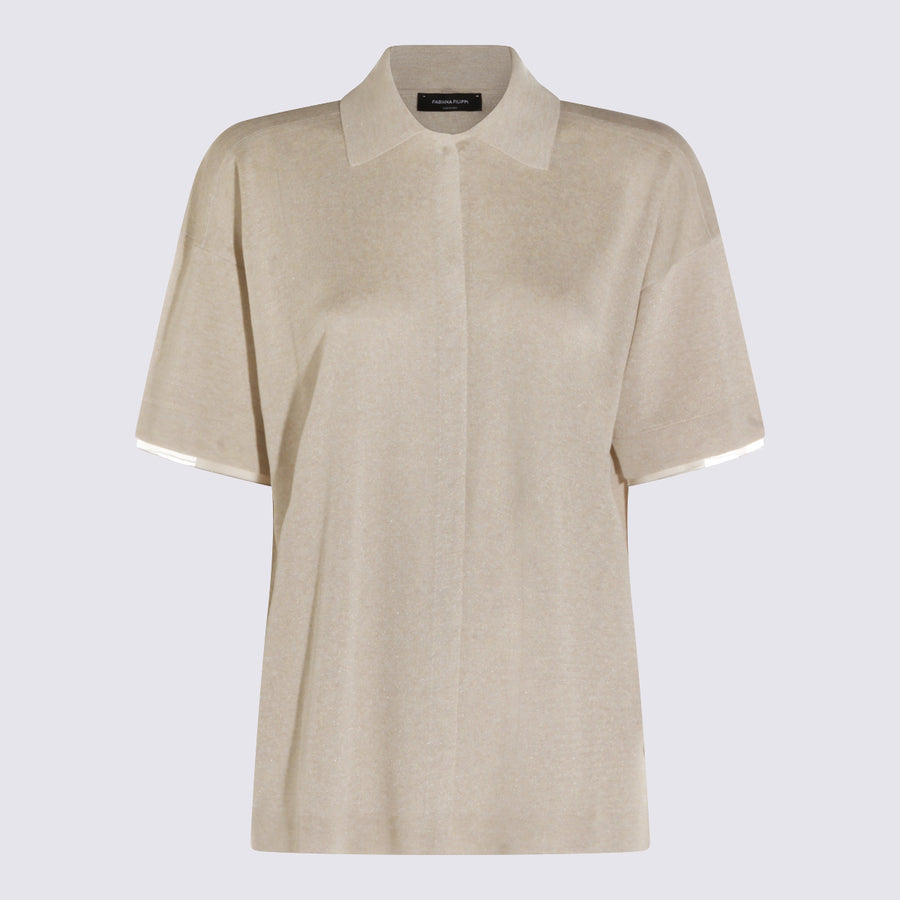 Fabiana Filippi 78% Viscose shirt in beige