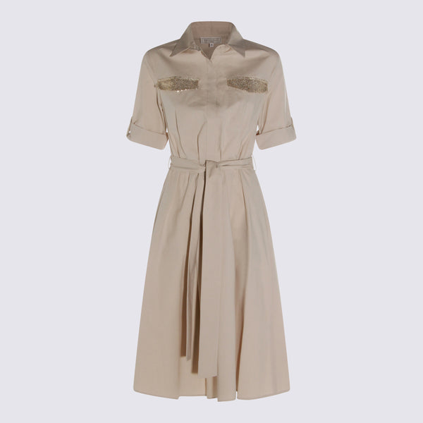 Antonelli Firenze 95% cotton dress in beige