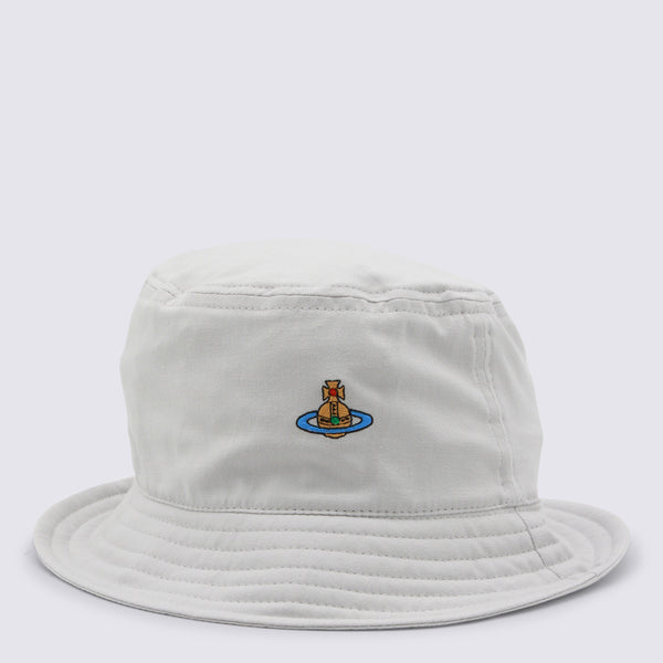 Vivienne Westwood 81020009 100% Cotton bucket hat in white