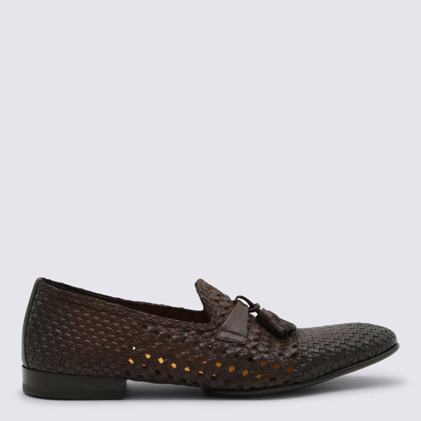 Doucal'S Leather loafer in brown