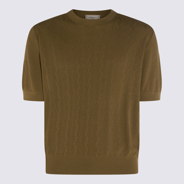 Piacenza Cashmere 55% silk t-shirt in green