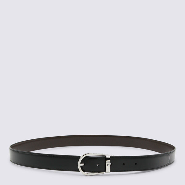 Montblanc Leather belt in black