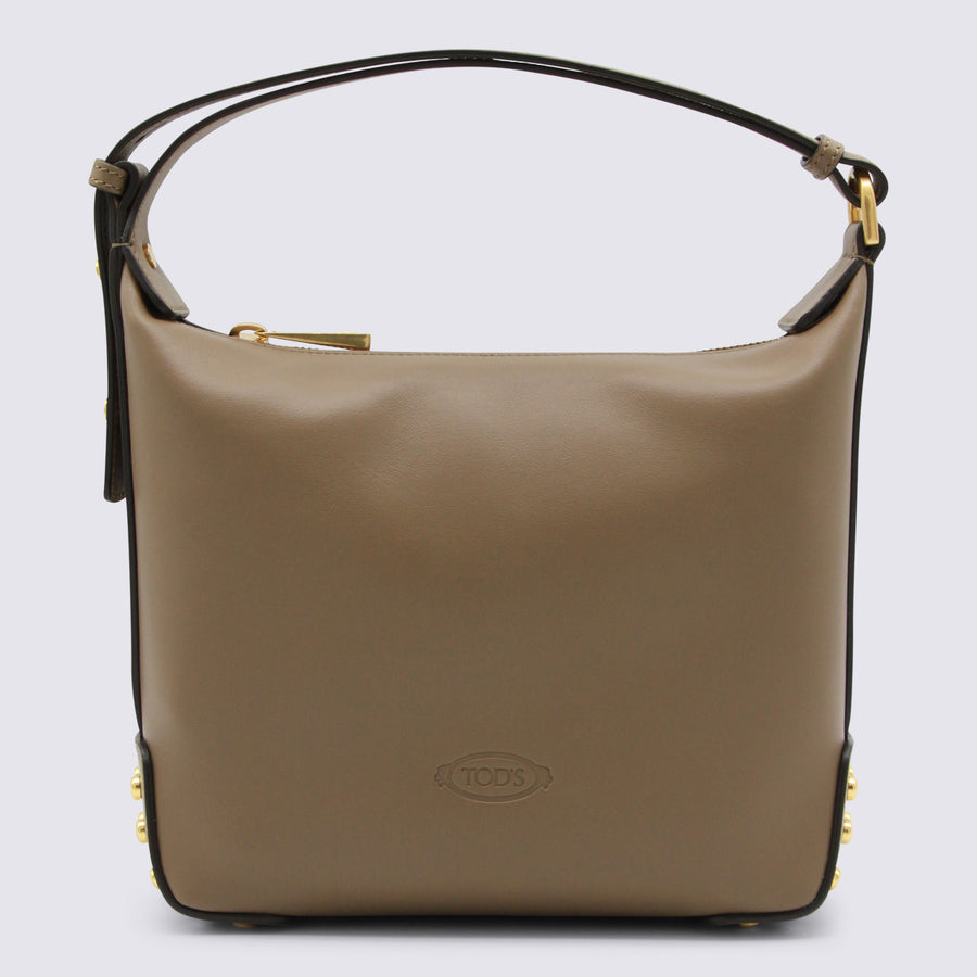 Tod's Leather hobo bag in gray