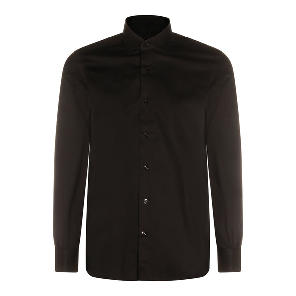 Mazzarelli 100% Cotton shirt in black