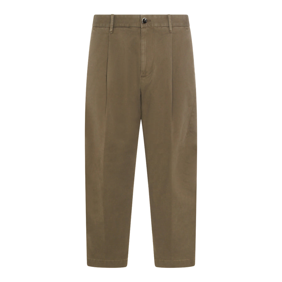 Nine In The Morning 98% Cotton trousers in olive