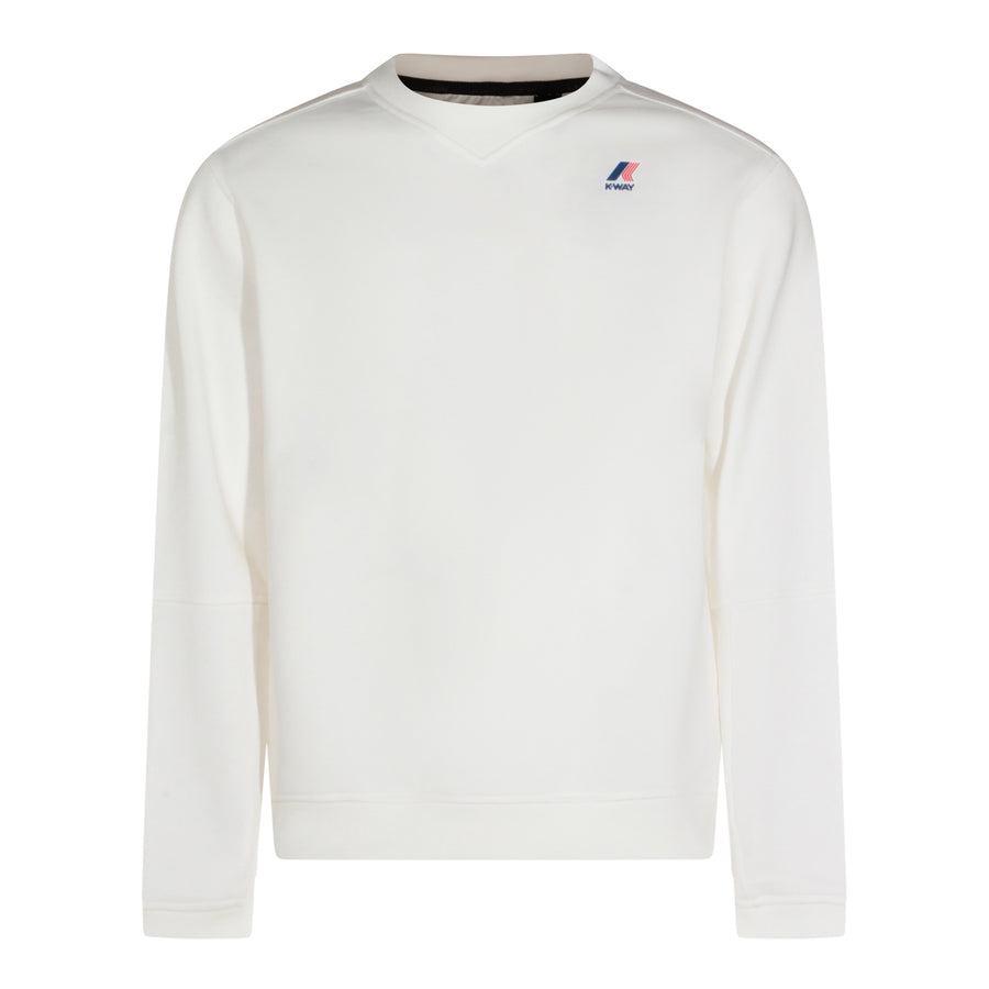 K-Way 86% cotton sweater in white