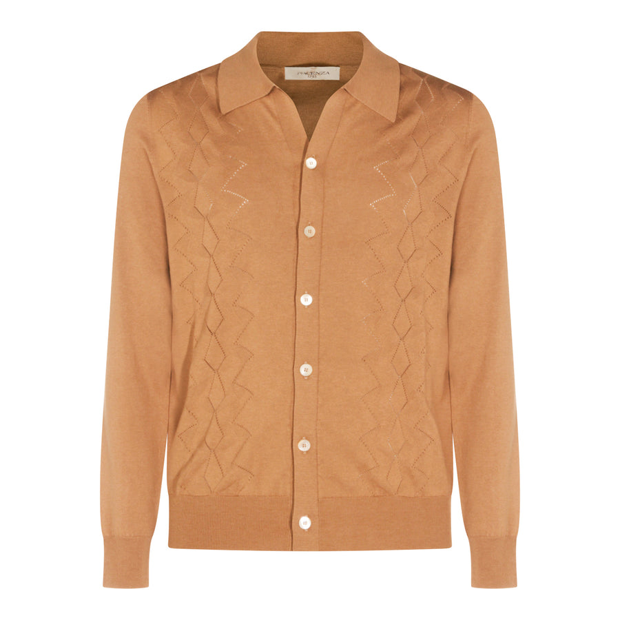 Piacenza Cashmere 55% Silk shirt in beige