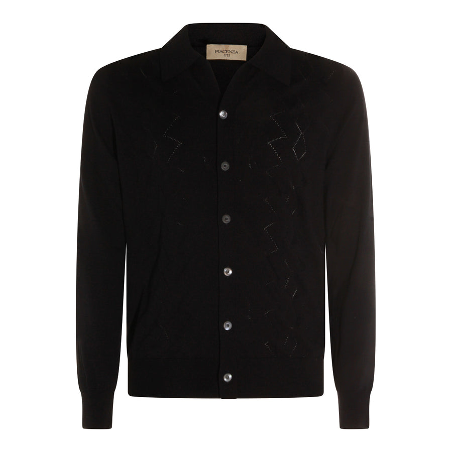 Piacenza Cashmere 55% Silk shirt in navy
