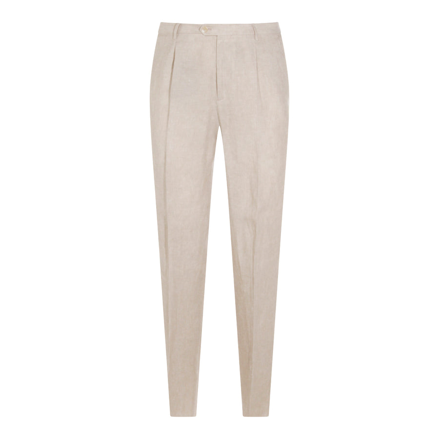 Etro 100% Linen trousers in beige