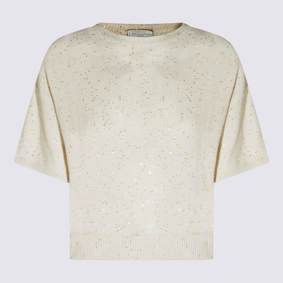 Antonelli Firenze 58% Linen sweater in beige
