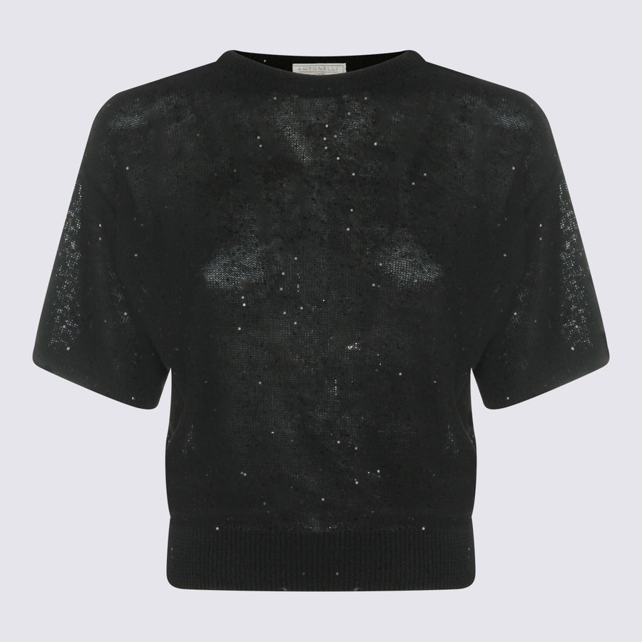 Antonelli Firenze 58% Linen sweater in black