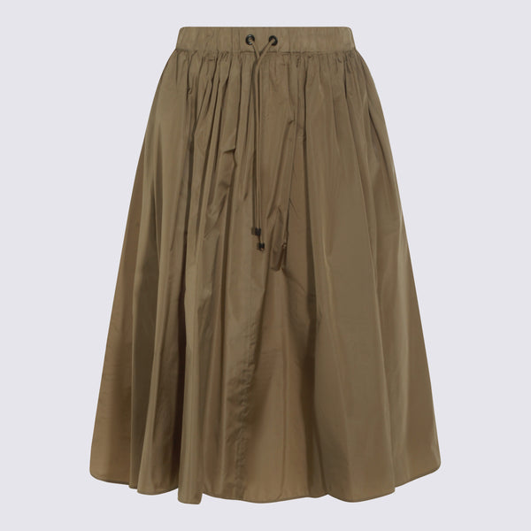 Max Mara 75% Polyester skirt in beige
