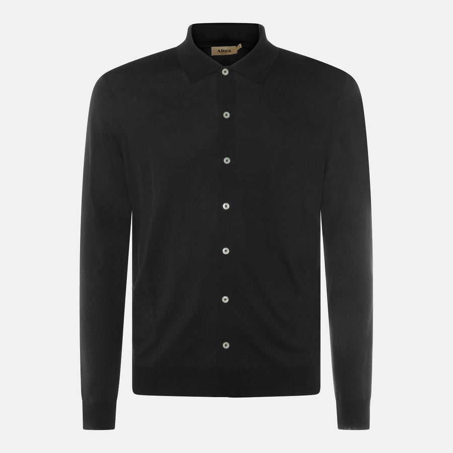 Altea 67% Linen shirt in black