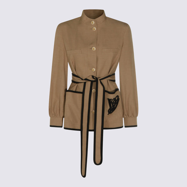 Valentino 100% Polyester jacket in beige
