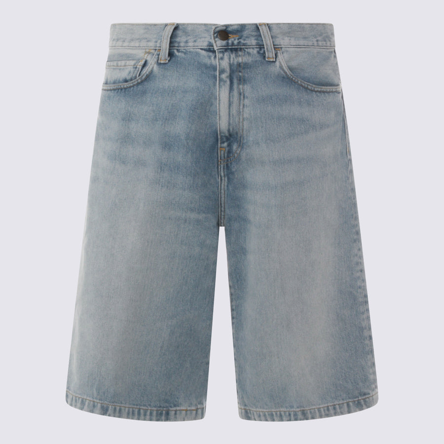 Carhartt Wip 100% Cotton denim shorts in blue