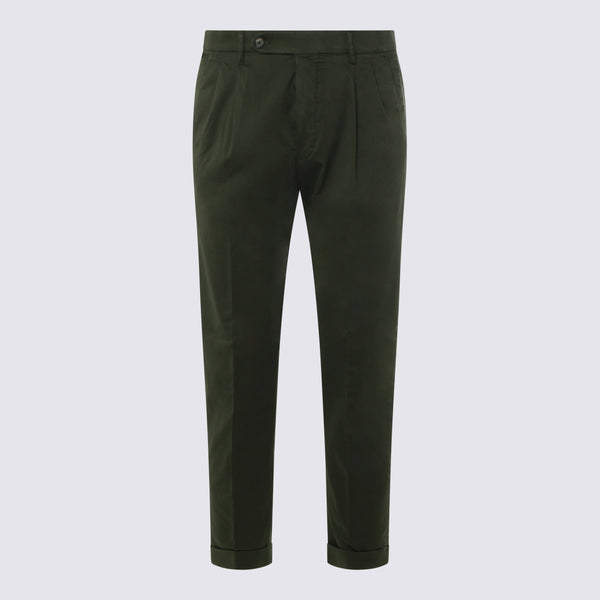 Gta Il Pantalone 88% cotton trousers in green