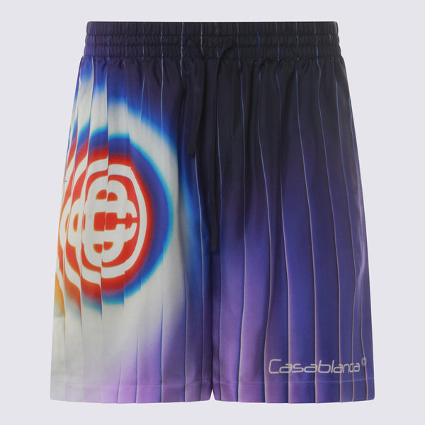 Casablanca 100% Silk bermuda shorts in multicolor