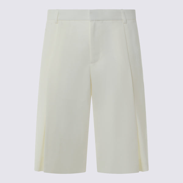 Casablanca 100% Cotton bermuda shorts in white