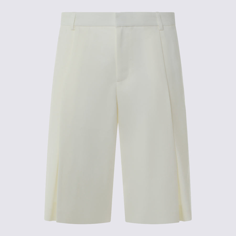 Casablanca 100% Cotton bermuda shorts in white