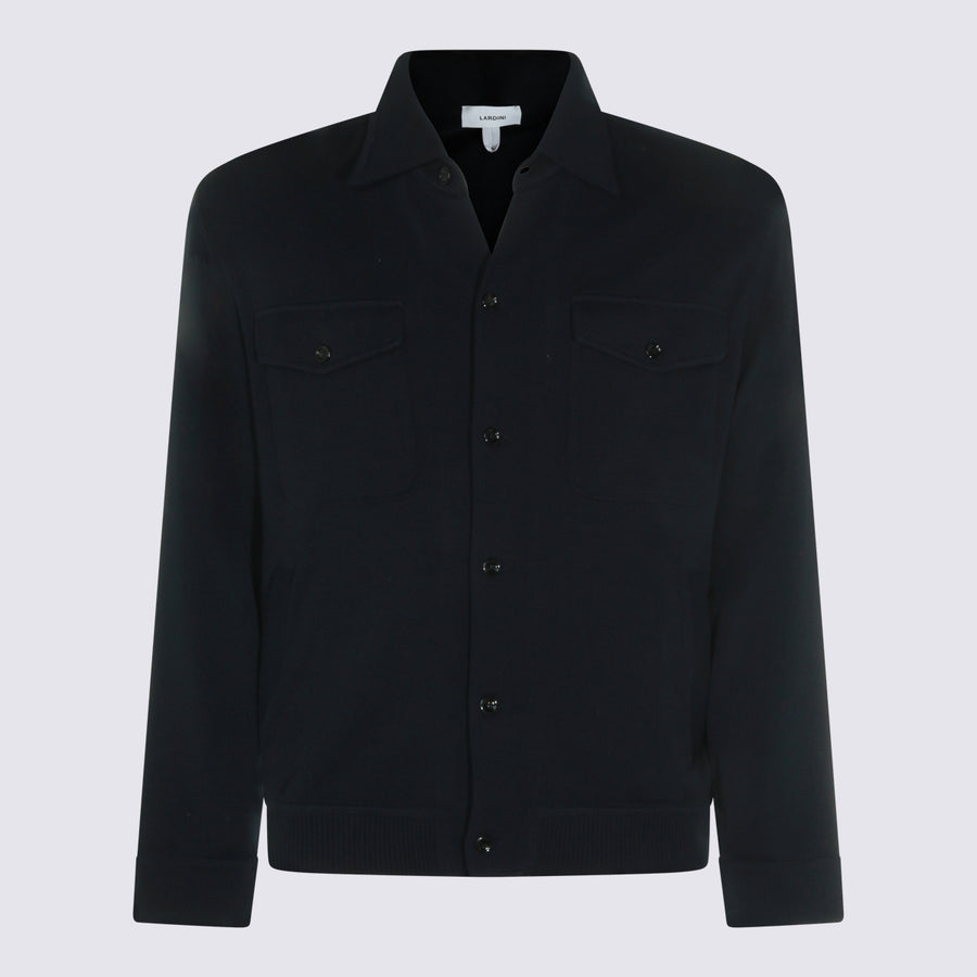 Lardini 100% cotton jacket in navy
