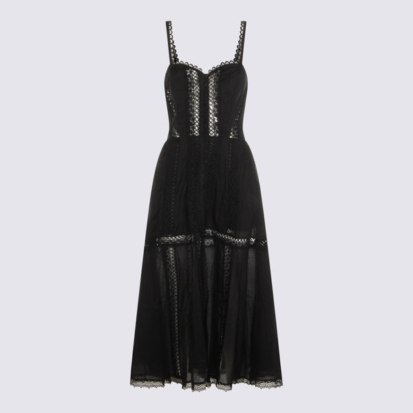 Charoruiz 90% cotton dress in black