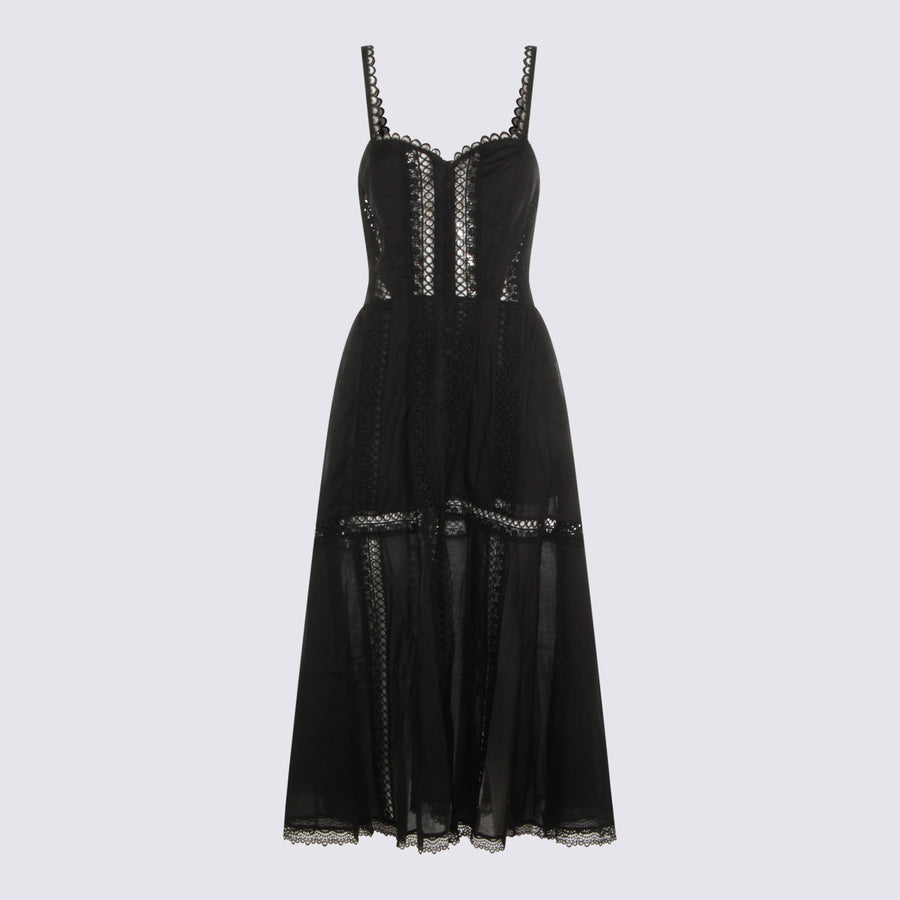 Charoruiz 90% cotton dress in black