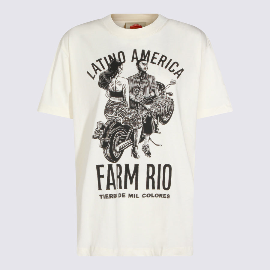 Farm Rio 55% Linen t-shirt in beige