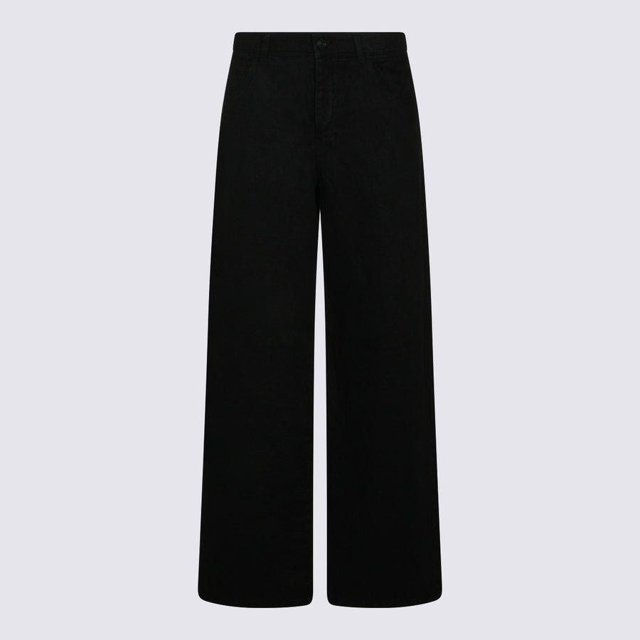 The Row 100% Linen jeans in black