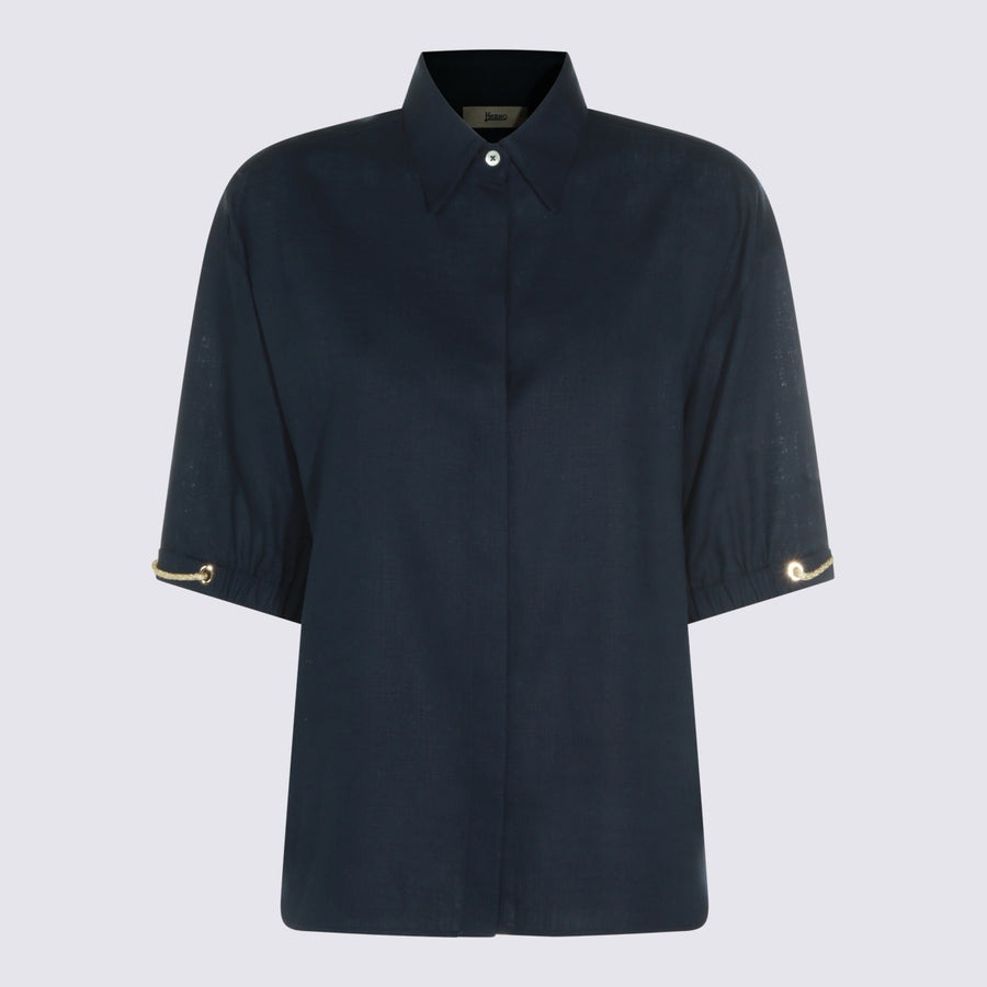 Herno 70% Viscose shirt in navy