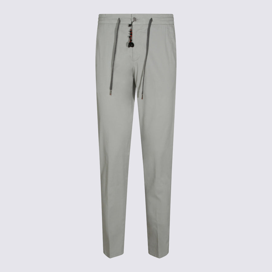 Marco Pescarolo 84% cotton trousers in gray