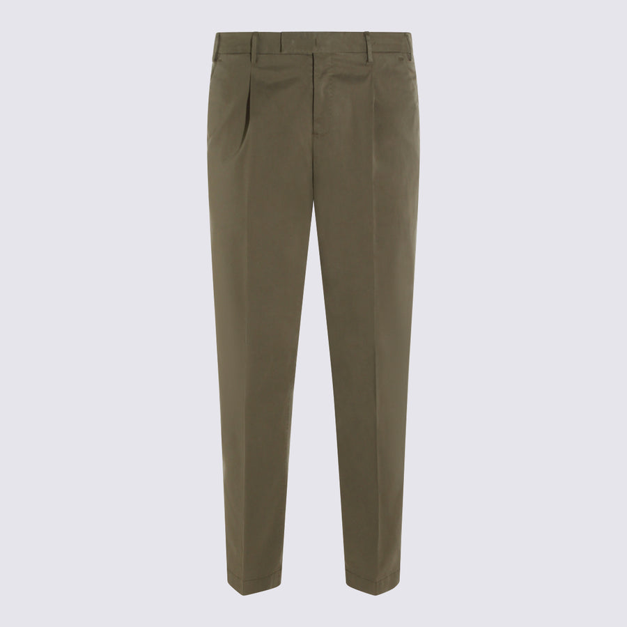 Pt Torino 62% Lyocell trousers in green
