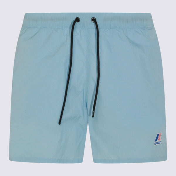 K-Way 100% Recycled Nylon swim shorts in blue