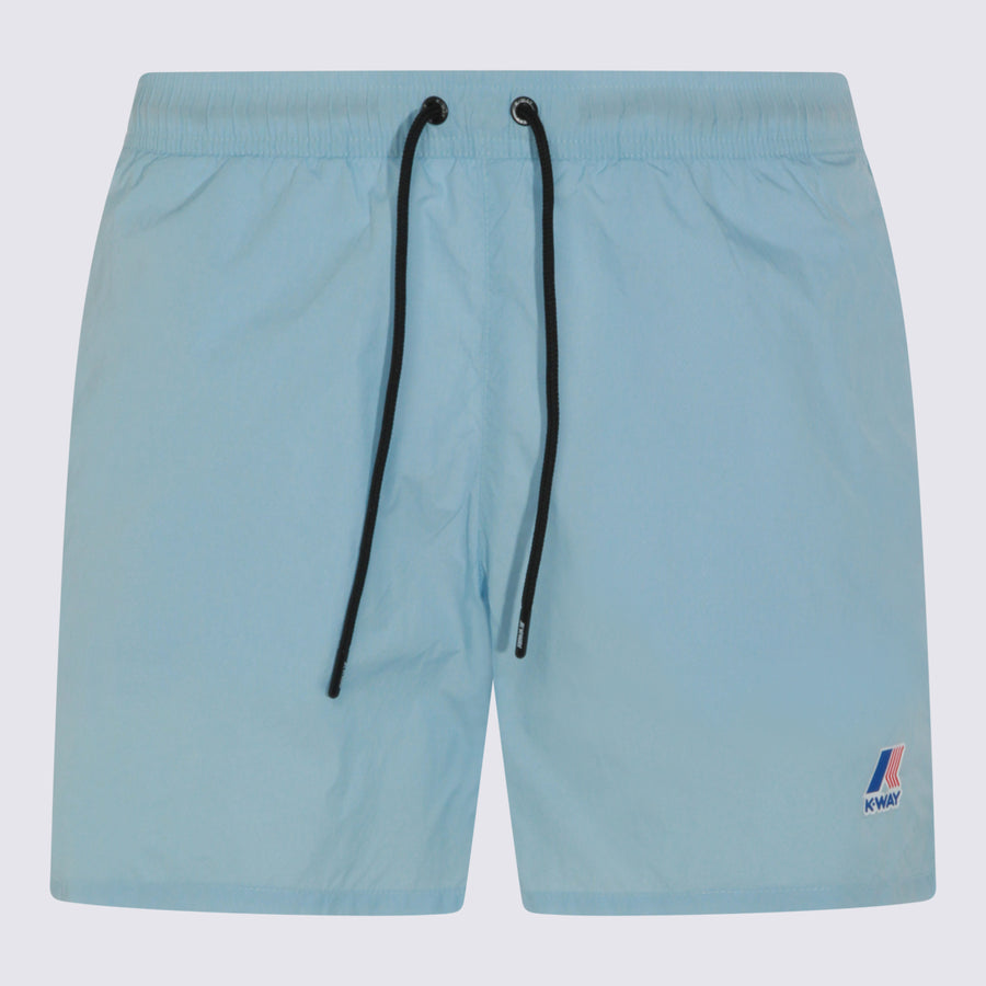 K-Way 100% Recycled Nylon swim shorts in blue