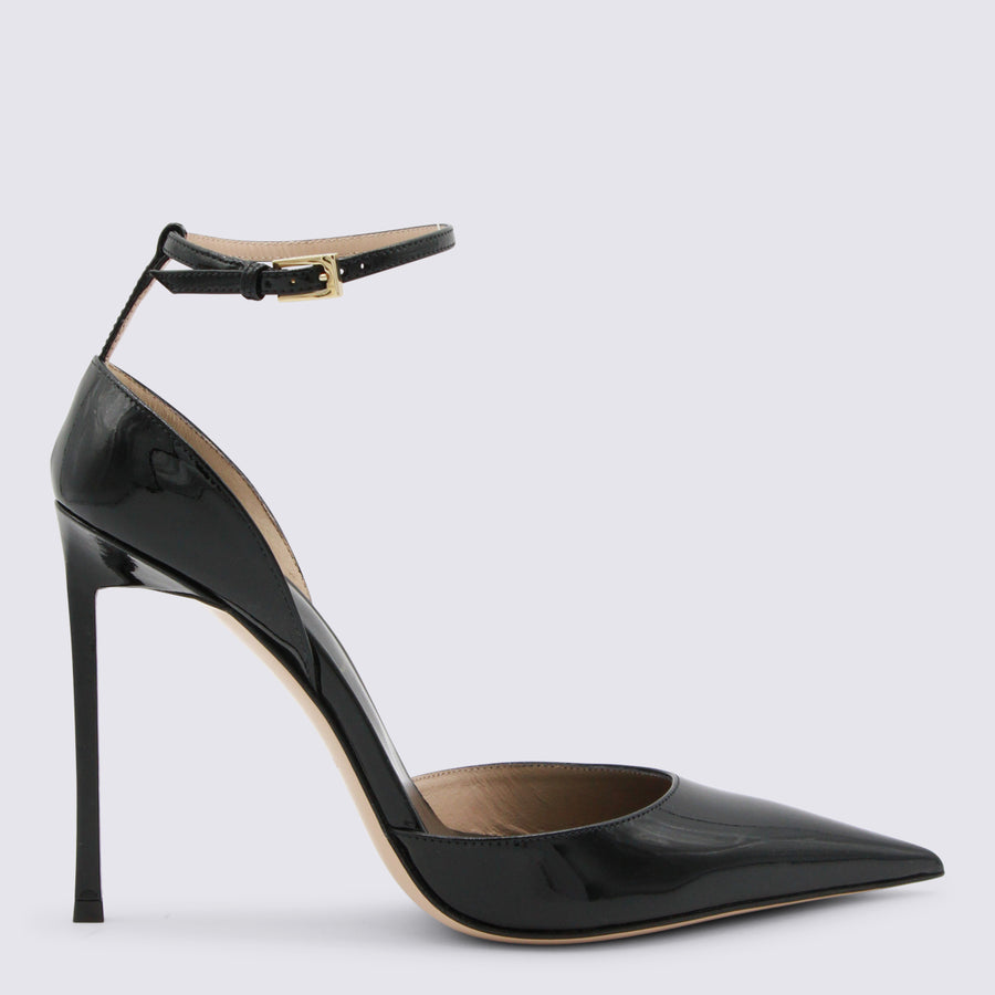 Tom Ford Patent leather upper heel in black