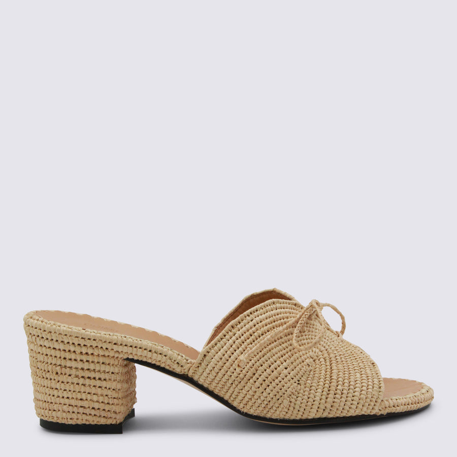 Odissi Straw upper sandal in beige