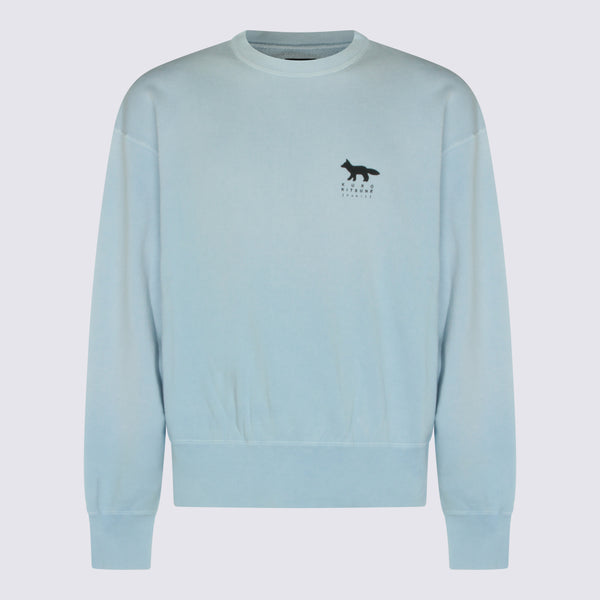 Maison Kitsune' 100% Cotton sweatshirt in blue
