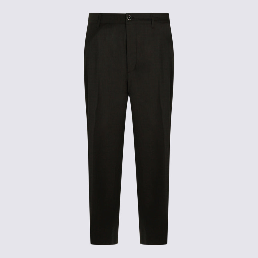 Nine In The Morning 99% Wool trousers in black